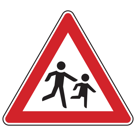 Verkehrszeichen "Kinder, Aufstellung links" - VZ 136-20