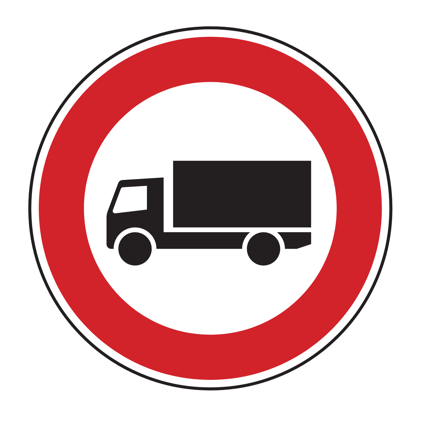 Verkehrszeichen "Verbot für Kraftfahrzeuge über 3,5 t" - VZ 253