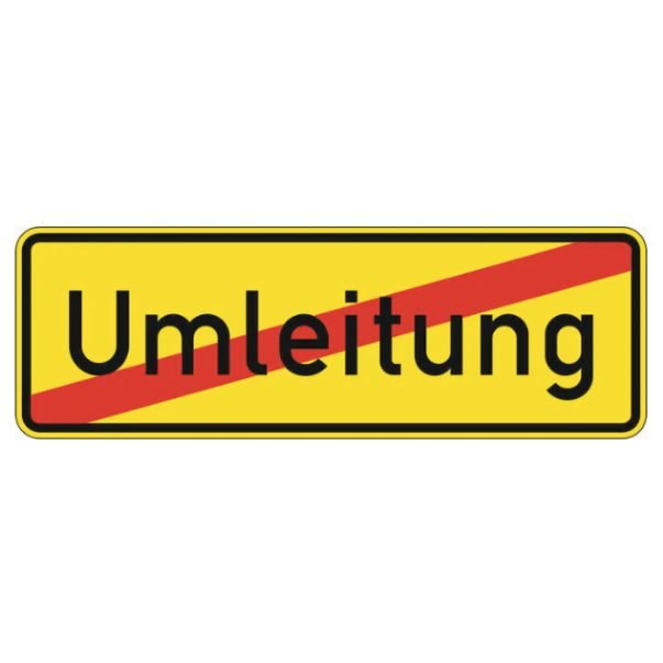 Verkehrszeichen "Ende der Umleitung" - VZ 457.20