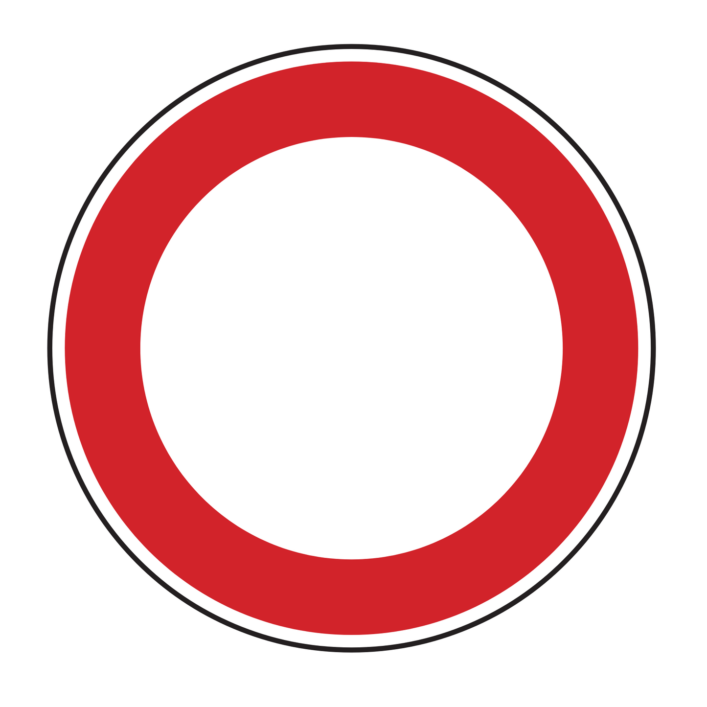 Verkehrszeichen "Verbot für Fahrzeuge aller Art" - VZ 250