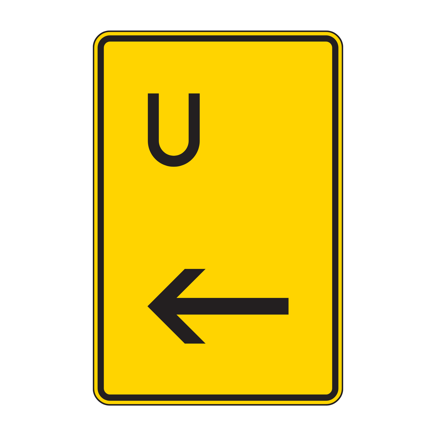 Verkehrszeichen „Ankündigung oder Fortsetzung der Umleitung, hier links“ – VZ 455.1-11L